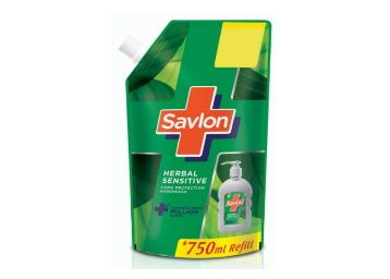 Savlon Herbal Sensitive pH balanced Liquid Handwash Refill Pouch, 750ml at Rs. 89
