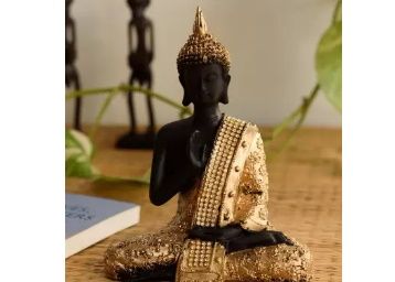 eCraftIndia Handcrafted Meditating Blessing Buddha Decorative Showpiece - 21 cm at Rs. 349