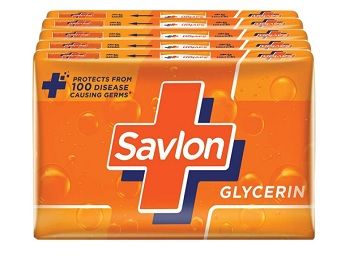 Savlon Glycerin Germ Protection Bathing Soap Bar, 125g (Pack of 5)