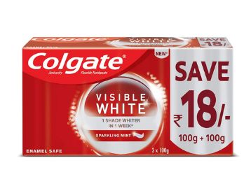 Colgate Toothpaste Visible White Sparkling Mint - 200 g (Whitening-Saver)