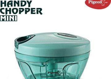 Pigeon by Stovekraft New Handy Mini Polypropylene Chopper with 3 Blades, Green