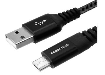 Ambrane Unbreakable 3A Fast Charging Braided Micro USB Cable 