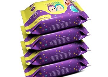 Roo & Boo Baby Wet Wipes - Paraben Free , 99% Water Wipes (30 pcs/pack) (Pack of 4)