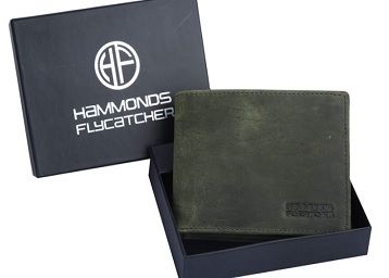 Hammonds Flycatcher RFID Protected Moss Green Vintage Leather Wallet for Men|10 Card Slots| 1 Coin Pocket|2 Hidden Compartment|2 Currency Slots|1 ID Slot