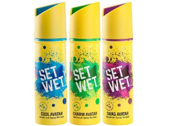 Set Wet Deodorant Spray Perfume (Pack of 3)
