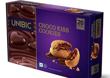 Unibic Cookies, Choco Kiss Cookies, Choco Cream Filled Cookies, Choco-Centred Biscuits, Made for Chocoholics, Chocolate Indulgence, 250g
