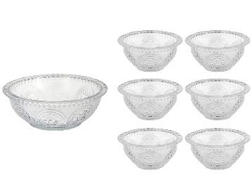 Amazon Brand - Solimo Glass Pudding Set (1 Big Bowl, 6 Small Bowls) At Rs. 139