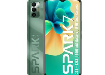 TECNO Spark 7 (Spruce Green, 2GB RAM, 32 GB Storage) - 6000mAh Battery|16 MP Dual Camera| 6.52” Dot Notch Display