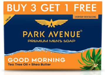 Park Avenue Good Morning Soap For Men, 125g (BUY 3 GET 1 FREE)