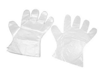 DND Marketing Transparent Disposable Plastic Hand Gloves - 100 Pieces