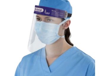ORILEY ORFSN04 175 Micron Disposable Face Shield with Adjustable Elastic Strap Anti-Splash Single Use Protective Facial Cover Transparent Full Face Visor with Eye & Head Protection (1 PC)