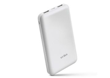 URBN 10000 mAh Li-Polymer Slim Type-C Power Bank with 12W Fast Charge, Type C & Micro Input (White)