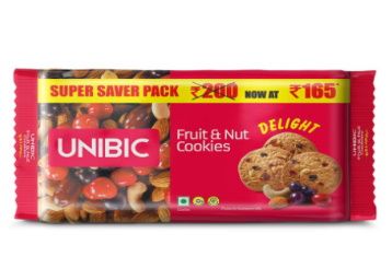 Flat 40% off - UNIBIC Fruit & Nut Cookies, 500 g At Rs. 99