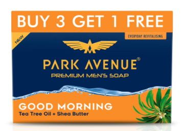 Park Avenue Good Morning Soap For Men, 125g (BUY 3 GET 1 FREE) At Rs. 110