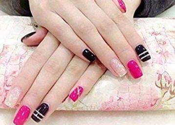 Fake Acrylic Natural Nails (20 Pcs) With (2 Pcs) Nails Glue Free, At Rs.49