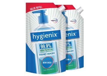 Hygienix Anti-Bacterial Handwash Refill Pack by Wipro, 750ml (Pack of 2)