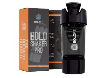 Boldfit Gym Shaker Pro Cyclone Shaker 500ml with Extra Compartment, 100% Leakproof Guarantee, Ideal for Protein,
