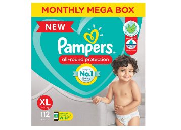 Buy Pampers All round Protection Pants, Extra Large size baby diapers (XL) 112 Count, Lotion with Aloe Vera