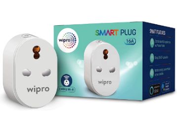 Buy Wipro 16A Wi-Fi Smart Plug with Energy Monitoring- Suitable for Large Appliances like Geysers