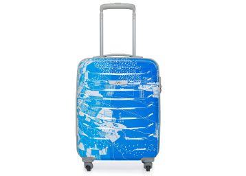 Buy Skybags Trooper 55 Cms Polycarbonate Blue Hardsided Cabin Luggage