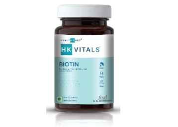 Buy HealthKart Biotin 10000mcg, Supplement for Hair Growth, Strong Hair and Glowing Skin, Fights Nail Brittleness, 90 Biotin Tablets