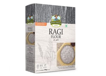 JEWEL FARMER Ragi Flour Finger Millet Marua, Nachni Atta Rich in Protein & Calories (500g)