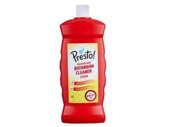Amazon Brand - Presto! Disinfectant Bathroom Cleaner - 1 L (Lemon)