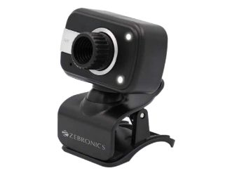 Buy Zebronics Zeb-Crystal Clear Web Camera with 3P Lens,Built-in Microphone,Auto White Balance,Night Vision