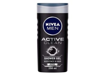 Buy NIVEA Men Body Wash, Active Clean with Active Charcoal, Shower Gel for Body, Face & Hair, 250 ml