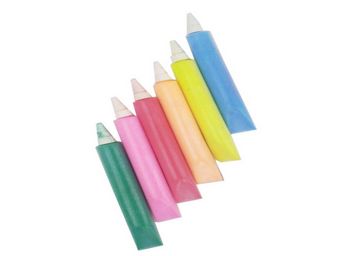 Plastic Rangoli Bottles Tubes Nozzles Set (Multicolour, 75g) - Pack of 6