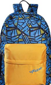 Emprise Wordly Blue, Yellow 23 Ltrs Casual Backpack