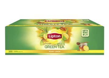 Buy Lipton Honey Lemon Green Tea Bags 100 pcs, All Natural Flavour, Zero Calories