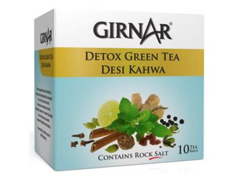 Buy Girnar Food & Beverages Pvt. Ltd. Detox Green Tea (Desi Kahwa) (Pack of 10 Tea Bags,25 Grams)