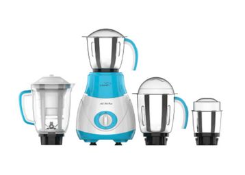 Buy V-Guard AG 754 Plus Mixer Grinder 750 W with 3 Stainless Steel Jar and 1 Juicer Jar (Blue White)