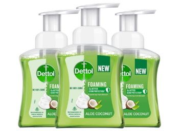 Apply 40% Coupon - Dettol Foaming Handwash Pump - Aloe Coconut (Pack of 3-250ml each) At Rs. 232