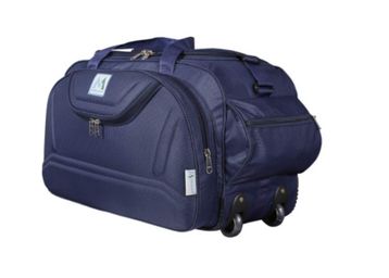Buy M MEDLER Epoch Nylon 55 litres Waterproof Strolley Duffle Bag- 2 Wheels - Luggage Bag - (Navy Blue)
