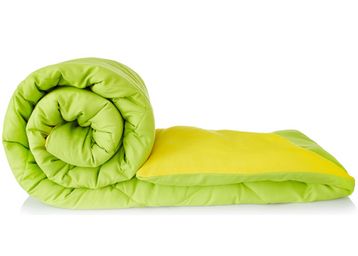Buy Amazon Brand - Solimo Microfiber Reversible Comforter, Single (Olive Green & Cheery Yellow, 200 GSM)