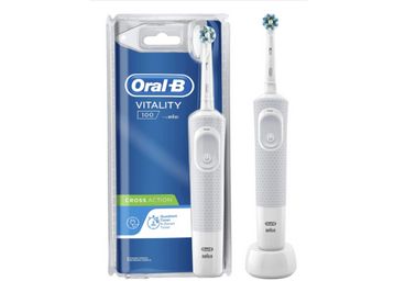 Buy Oral B Vitality 100 White Criss Cross Electric Rechargeable Toothbrush Powered By Braun