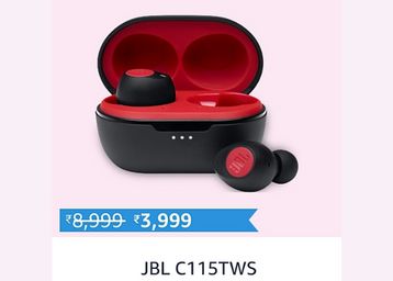 JBL C115 TWS, True Wireless Earbuds with Mic