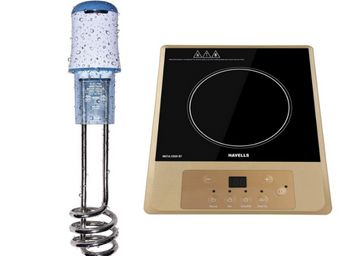 Havells Immersion HB15 1500 Watt (White Blue) & Havells Insta Cook RT 1400 watts Induction Cooktop