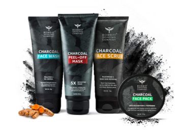 Buy Bombay Shaving Company Facial Starter Kit for Acne, Charcoal Face Wash, 45 gm, Charcoal Face Scrub, 45 gm, Charcoal Face Pack and Charcoal Peel Off Mask, 60gm