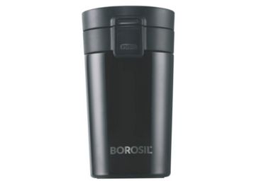 Buy Borosil - vacuum insulated Hydra Coffeemate stainless Steel travel mug - spill proof - hot and cold_BT300BLK110_300ml