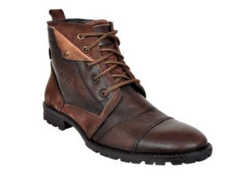 Buy Allen Cooper Leather Brown Boot