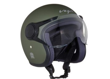 Buy Jet W/Visor Dull Army Green Helmet-L