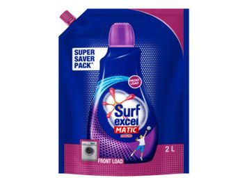 Buy Surf Excel Matic Front Load Liquid Detergent 2 L Refill, Designed For Tough Stain Removal on Laundry in Washing Machines - Super Saver Offer Pack