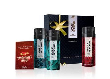 Buy Wild Stone Valentine Gift Box with Edge, Hydra Energy and Red Deodorant (150ml each)