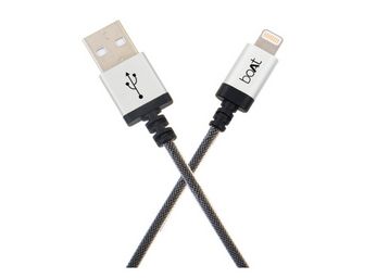 Buy boAt LTG 500 Apple MFI Certified for iPhone, iPad and iPod 2Mtr Data Cable(Metallic Silver)