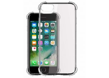 Buy apple iphone 7, iphone 8 shockproof bumper back cover in transparent(silicone & rubber) - Transparent