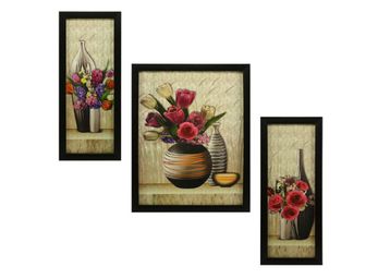 Buy Indianara 3 Pc Set of Floral Paintings