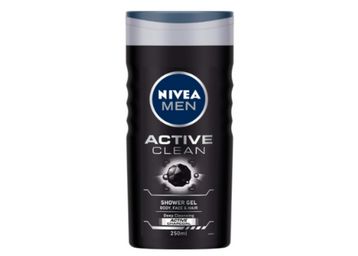 Buy NIVEA Men Body Wash, Active Clean with Active Charcoal, Shower Gel for Body, Face & Hair, 250 ml